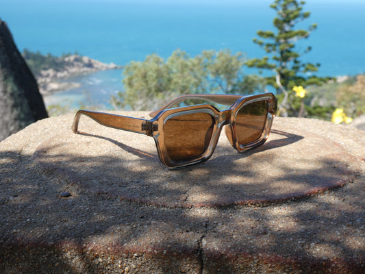 The 'SUNSET' brown sunglasses
