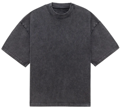 BLACK SUNFADED BLANK TEE