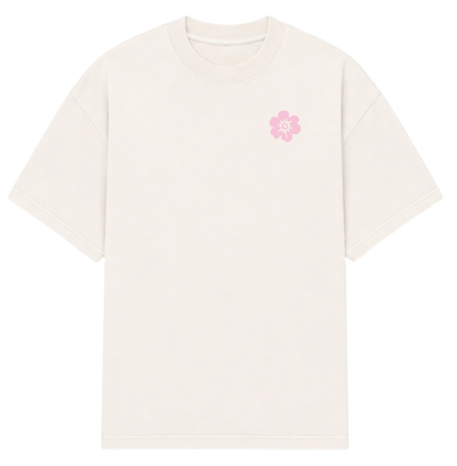 VINTAGE WHITE LYFBL PINK TEE