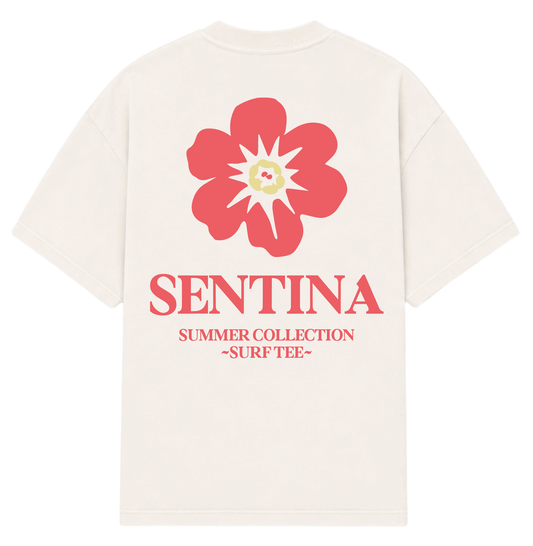 VINTAGE WHITE SURF CORAL TEE