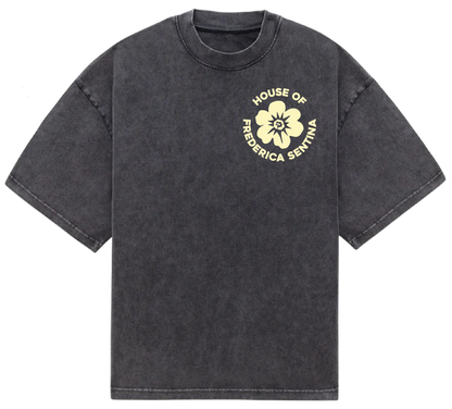 BLACK SUNFADED HOUSE OF TEE