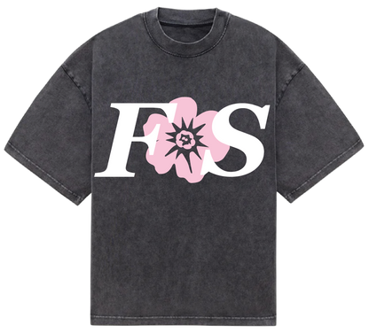 BLACK SUNFADED FS TEE