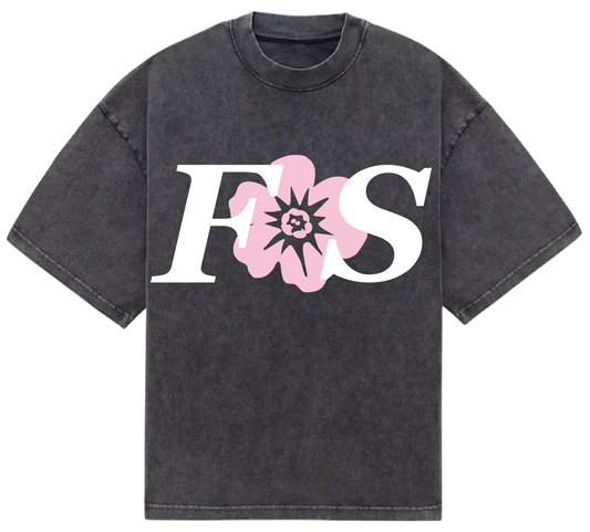 BLACK SUNFADED FS TEE